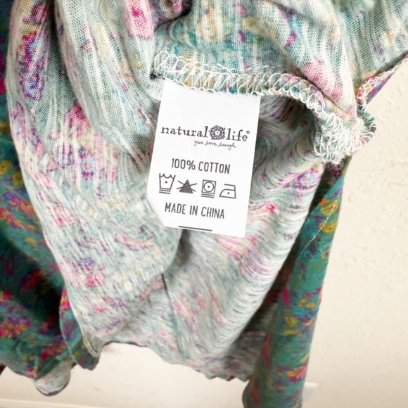 Natural Life Hangout Floral Cotton Midi Dress Size Medium - Picture 4 of 6